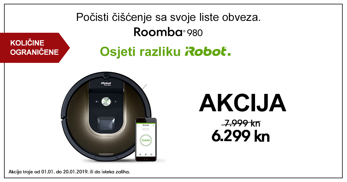Banner akcija Roomba 980