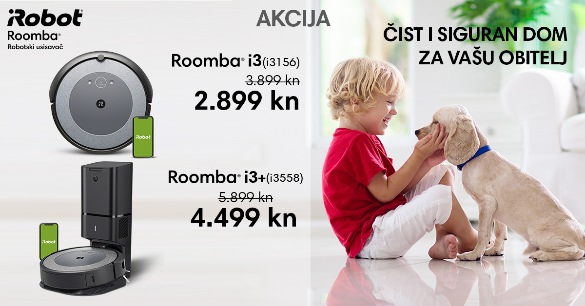 Banner akcija Roomba i3156 Roomba i3158