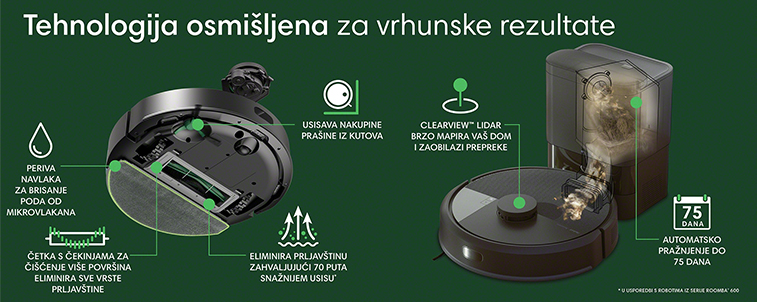Roomba® 105 Combo Robot + Baza AutoEmpty™  Black banner