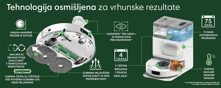 Roomba® Plus 505 Combo Robot + Baza AutoWash™ White banner